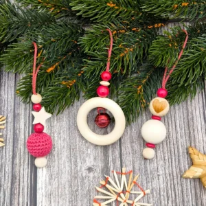 Weihnachtsanhänger 3er Bastelset - bordeaux — Kiki-Ena Bastelmaterial Naturholz Weihnachtsanhänger 3er Bastelset - bordeaux — Kiki-Ena Bastelmaterial Naturholz