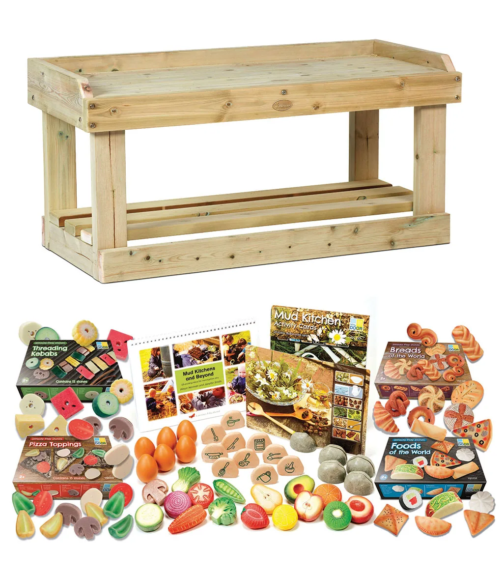 Werkbank plus Outdoor-Mathe-Set PT1144 — Millhouse Lernspielzeug Schule