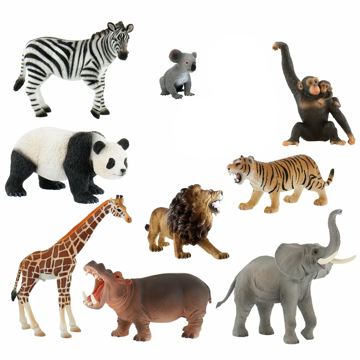Zootiere Spielfiguren 9er Set — Eduplay padagogisches Spielzeug Kita