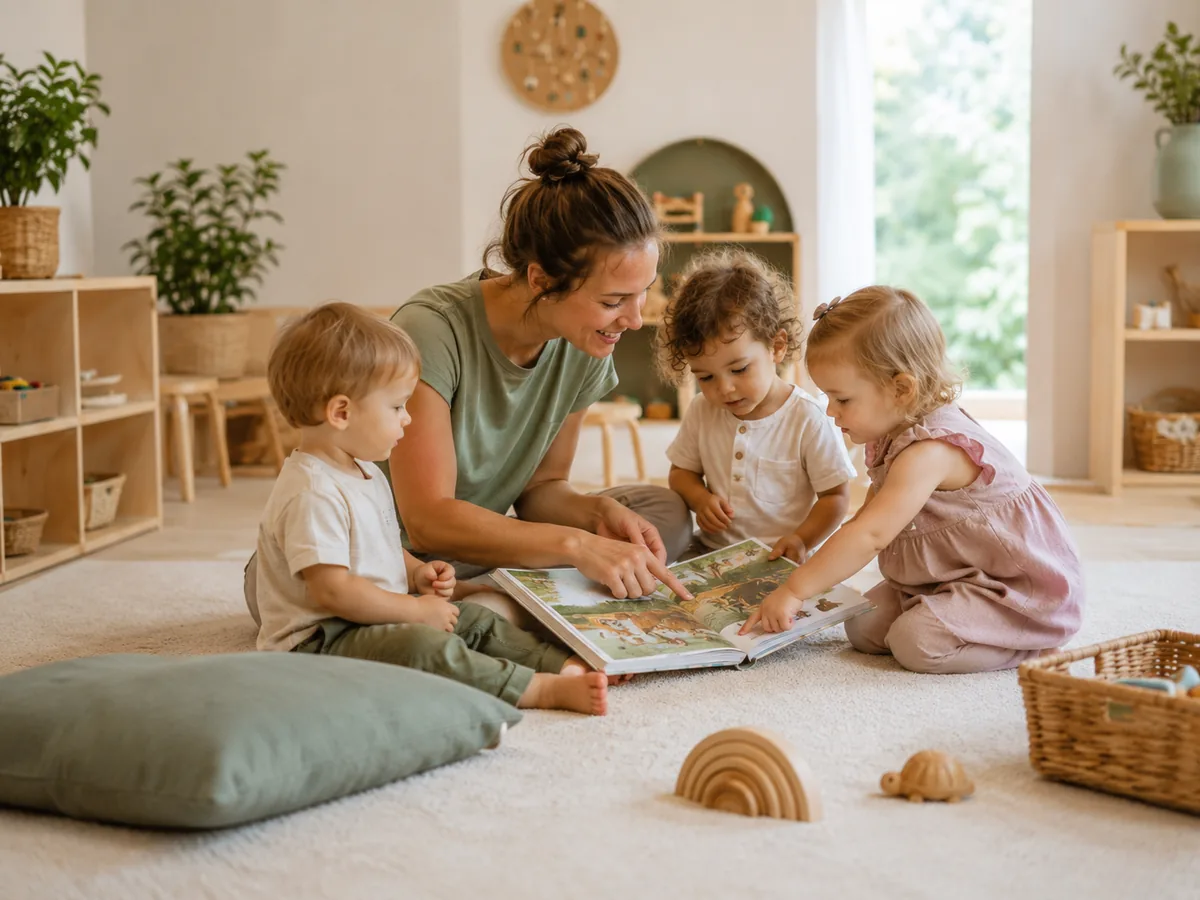 Krippen-Alltag mit unter-dreijaehrigen Kindern